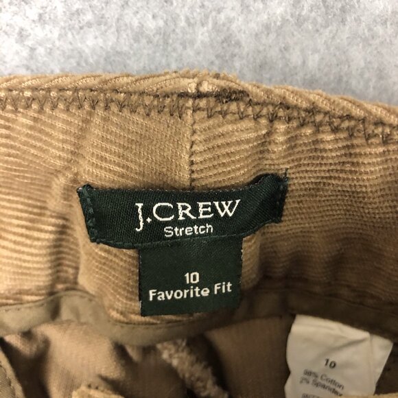 Vintage J Crew Favorite Fit Corduroy Wide Leg Pants Tan Size 10 - Picture 5 of 6
